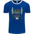 Make Oktoberfest Great Again Funny Beer Mens Ringer T-Shirt FotL Royal Blue/White