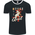 Year of the Goat Chinese New Year Mens Ringer T-Shirt FotL Black/White