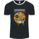 Voodoo Doll Skull Evil Spirits Dark Magic Halloween Mens Ringer T-Shirt FotL Black/White