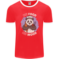 Good Food Good Mood Funny Panda Chef BBQ Mens Ringer T-Shirt FotL Red/White