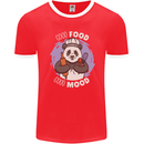 Good Food Good Mood Funny Panda Chef BBQ Mens Ringer T-Shirt FotL Red/White