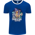 Dungeons & Sloths Role Play Games RPG Mens Ringer T-Shirt FotL Royal Blue/White