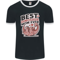 Best Dinosaur Mom Ever Mothers Day Mens Ringer T-Shirt FotL Black/White