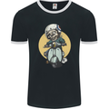 Mod Scooter Moped Skull Mens Ringer T-Shirt FotL Black/White