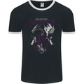 Dragon Slayer St George Crusader Knight Templar Mens Ringer T-Shirt FotL Black/White
