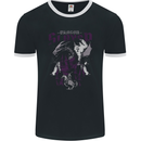 Dragon Slayer St George Crusader Knight Templar Mens Ringer T-Shirt FotL Black/White