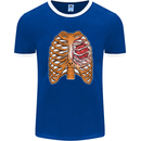 RPG Ribs Role Play Games Dice Mens Ringer T-Shirt FotL Royal Blue/White