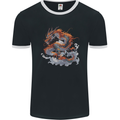 An Ancient Dragon on a Cloud Mens Ringer T-Shirt FotL Black/White