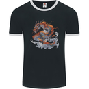 An Ancient Dragon on a Cloud Mens Ringer T-Shirt FotL Black/White