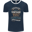 Premium Vintage 26th Birthday 1997 Mens Ringer T-Shirt FotL Navy Blue/White