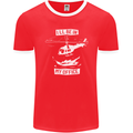 Helicopter Pilot Ill be in My Office Mens Ringer T-Shirt FotL Red/White