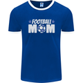 Football Mum Mom Mens Ringer T-Shirt FotL Royal Blue/White