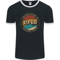 75th Birthday  Vintage Made In 1948 Mens Ringer T-Shirt FotL Black/White