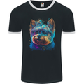 A Cool Yorkie Yorkshire Terrier Male Dog Mens Ringer T-Shirt FotL Black/White