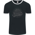 Distressed 33rd Birthday Made In 1990 Mens Ringer T-Shirt FotL Black/White