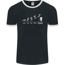Week to Friday Weekend Beer Funny Alcohol Mens Ringer T-Shirt FotL Black/White
