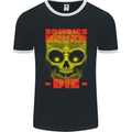 Zombies Never Die Halloween Skull Horror Mens Ringer T-Shirt FotL Black/White