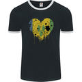 Love Saint Vincent and Grenadines Flag Football Mens Ringer T-Shirt FotL Black/White