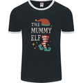 The Mummy Elf Funny Christmas Xmas Mens Ringer T-Shirt FotL Black/White