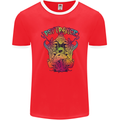 Psytrance Psychedelic Trance Music Psy Mens Ringer T-Shirt FotL Red/White