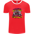 Quad Biking Adrenaline Off Road ATV Biker Mens Ringer T-Shirt Red/White