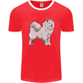 A Samoyed Dog Mens Ringer T-Shirt FotL Red/White