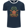 Playing Games RPG Role Crying Free Action Mens Ringer T-Shirt FotL Navy Blue/White