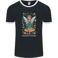 A Christmas Fairy Sparkling Holiday Xmas Mens Ringer T-Shirt FotL Black/White