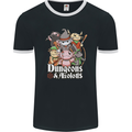 Dungeons & Axolotl Role Play Games RPG Mens Ringer T-Shirt FotL Black/White