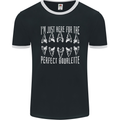 Shark Teeth Fossils Palaeontology Megalodon Mens Ringer T-Shirt FotL Black/White