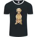 A Hungarian Vizsla Posing Dog Mens Ringer T-Shirt FotL Black/White