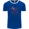 Torn New Zealand Flag Zealander Kiwi Day Mens Ringer T-Shirt FotL Royal Blue/White