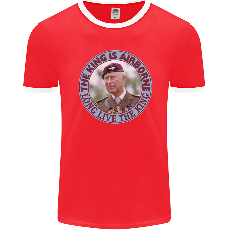 King Airborne Mens Ringer T-Shirt FotL Red/White