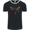 A Retrowave Bee Mens Ringer T-Shirt FotL Black/White