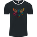 A Retrowave Bee Mens Ringer T-Shirt FotL Black/White