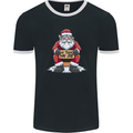 AI Took Santa's Job Funny Christmas Xmas Mens Ringer T-Shirt FotL Black/White