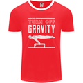 Gymnastics Turn Off Gravity Gymnast Pommel Horse Mens Ringer T-Shirt FotL Red/White