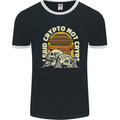 Crypto Not Crypt Funny Cryptocurrency Skulls Mens Ringer T-Shirt FotL Black/White