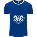 Baby Heart New Baby Pregnancy Pregnant Mens Ringer T-Shirt FotL Royal Blue/White