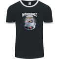 Wormhole Express Funny Coffee Planets Space Mens Ringer T-Shirt FotL Black/White