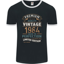 Premium Vintage 39th Birthday 1984 Mens Ringer T-Shirt FotL Black/White