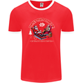 Christmas Funny Santa Trust Xmas Believe Mens Ringer T-Shirt FotL Red/White