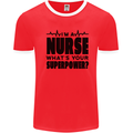 Im a Nurse Whats Your Superpower Nursing Mens Ringer T-Shirt Red/White