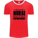 Im a Nurse Whats Your Superpower Nursing Mens Ringer T-Shirt Red/White