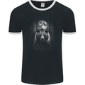 Moonlit Grizzly Bear In the Wilderness Mens Ringer T-Shirt FotL Black/White