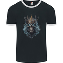 Skull King Mens Ringer T-Shirt FotL Black/White