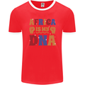 My DNA Juneteenth Black Lives Matter African Mens Ringer T-Shirt FotL Red/White