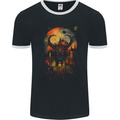 Urban Evil Bull Fantasy Mens Ringer T-Shirt FotL Black/White