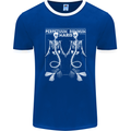 Skeleton Mermaids Eternal Sleep of the Sea Skulls Mens Ringer T-Shirt FotL Royal Blue/White