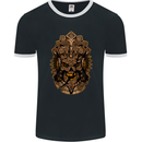 Aztec Skull Mens Ringer T-Shirt FotL Black/White